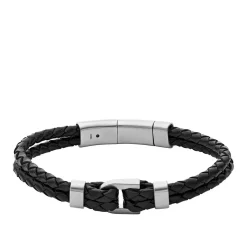 Bracelet Homme JF04202040 en cuir noir