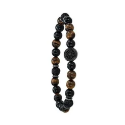 Bracelet Homme Jourdan SU943H - YASUR - Perle marron