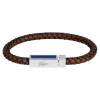 Bracelet Homme Lacoste Rokel - 2040450 Acier, Cuir Marron, Bleu