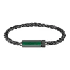 Bracelet Homme Lacoste Spelt - 2040339 Acier Noir Ajustable Circonference Interieure 190 Mm