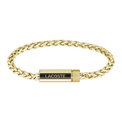 Bracelet Homme Lacoste Spelt - 2040338 Acier Doré Ajustable Circonference Interieure 190 Mm