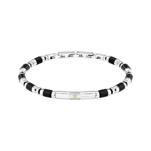 Bracelet Homme Maserati Bijoux Iconic Acier Noir 19+3Cm