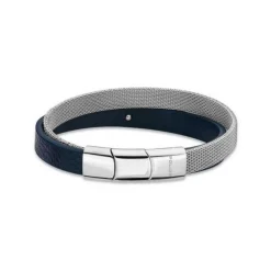 Bracelet Homme Noir et Gris Police Bijoux - HARDWARE