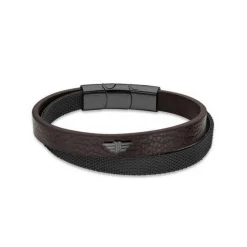 Bracelet Homme Noir et Marron Police Bijoux - HARDWARE