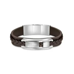 Bracelet Homme Police Bijoux - VALORIOUS Cuir Marron