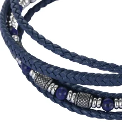 Bracelet Homme Redskins Bijoux - 285827 Cuir Bleu