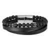 Bracelet Homme Redskins Bijoux - 285822 Cuir Noir