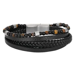 Bracelet Homme Redskins Bijoux - 285823 Cuir Noir