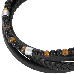 Bracelet Homme Redskins Bijoux - 285823 Cuir Noir