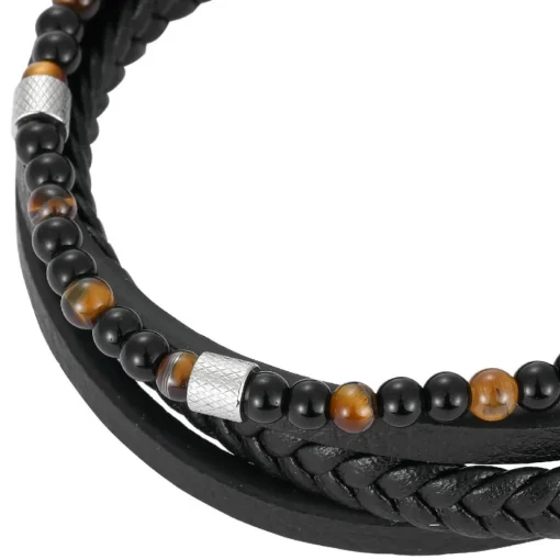 Bracelet Homme Redskins Bijoux - 285823 Cuir Noir