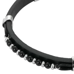 Bracelet Homme Redskins Bijoux - 285818 Cuir Noir