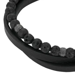 Bracelet Homme Redskins Bijoux - 285822 Cuir Noir