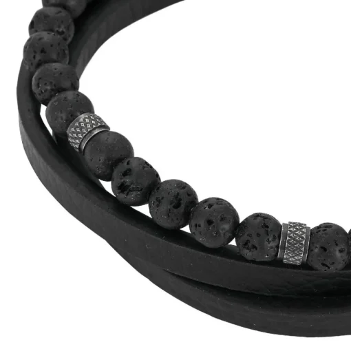 Bracelet Homme Redskins Bijoux - 285822 Cuir Noir