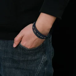 Bracelet Homme Redskins Bijoux - 285827 Cuir Bleu