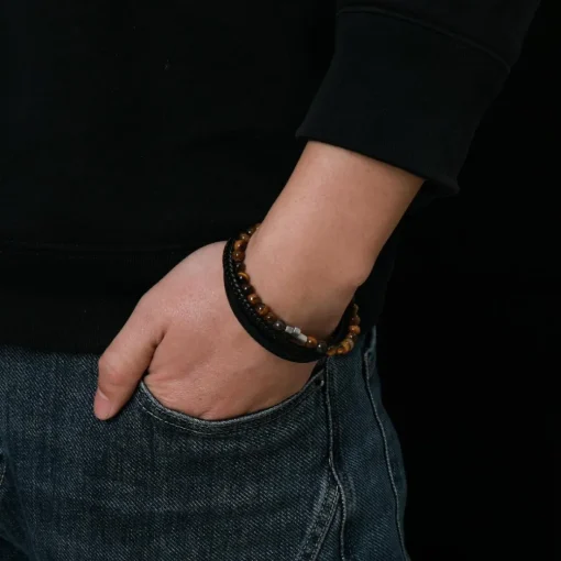 Bracelet Homme Redskins Bijoux - 285825 Cuir Marron