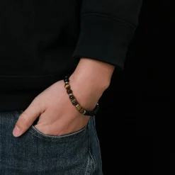 Bracelet Homme Redskins Bijoux - 285810 Pierre Marron