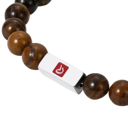 Bracelet Homme Redskins Bijoux - 285708 Pierre - Marron