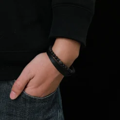 Bracelet Homme Redskins Bijoux - 285822 Cuir Noir