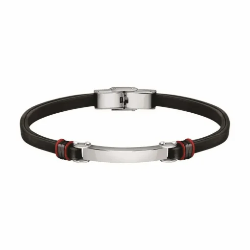 Bracelet Homme Sector Bijoux - SZV93 BANDY Cuir Noir