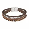Bracelet Homme Sector Bijoux - SZV98 BANDY Cuir Marron