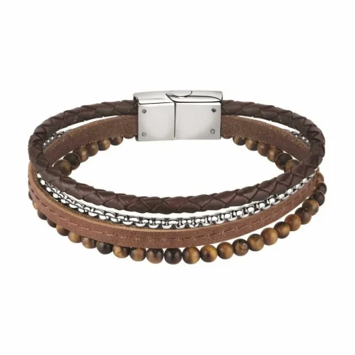 Bracelet Homme Sector Bijoux - SZV98 BANDY Cuir Marron