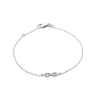 Bracelet Infini femme argent rhodié blanc serti infini griffe - VWZ436ZV