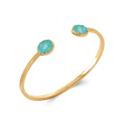 Bracelet Jonc femme amazonite plaqué or Maison de la Bijouterie UW35V35V