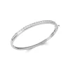 Bracelet Jonc femme argent fermé oxyde de zirconium Maison de la Bijouterie V0Z06Y60