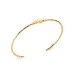 Bracelet Jonc femme effet martelé plaqué or Maison de la Bijouterie UYY0WU5V