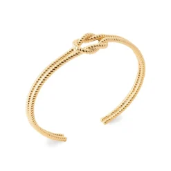 Bracelet Jonc femme fantaisie cordage plaqué or Maison de la Bijouterie UYY0635V