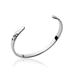 Bracelet Jonc femme fantaisie effet martelé Argent Maison de la Bijouterie VYZ4ZU56