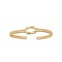 Bracelet Jonc femme fantaisie cordage plaqué or Maison de la Bijouterie UYY0635V