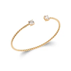 Bracelet Jonc femme oxyde de zirconium plaqué or Maison de la Bijouterie UW345Y5V