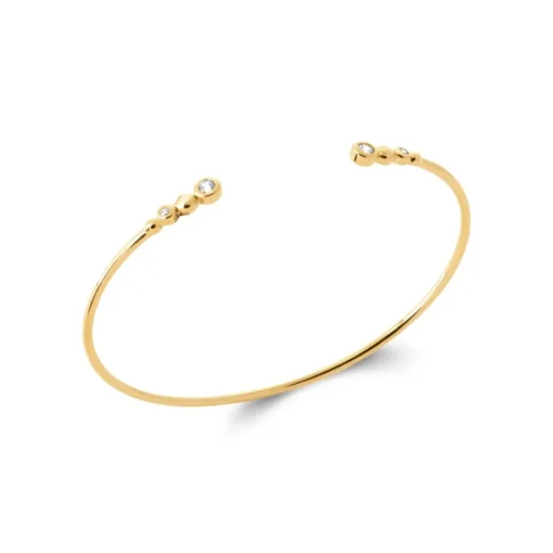 Bracelet Jonc femme oxyde de zirconium plaqué or Maison de la Bijouterie UW3W405V