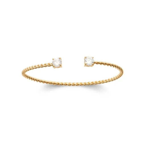 Bracelet Jonc femme oxyde de zirconium plaqué or Maison de la Bijouterie UW345Y5V