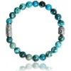 Bracelet Lauren Steven Design ML073 - Bracelet En Pierre Naturelle Map Stone Bleue Homme