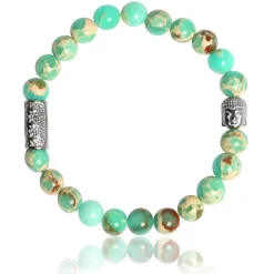 Bracelet Lauren Steven Design ML063 - Bracelet En Pierre Naturelle Jade Homme