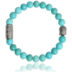 Bracelet Lauren Steven Design ML072 - Bracelet En Pierre Naturelle Turquoise Homme