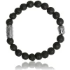 Bracelet Lauren Steven Design ML032 - Bracelet En Pierre Naturelle Pierre de Lave Homme