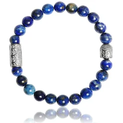 Bracelet Lauren Steven Design ML050 - Bracelet En Pierre Naturelle Lapis Lazuli Homme