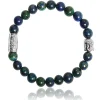 Bracelet Lauren Steven Design ML045 - Bracelet En Pierre Naturelle Chrysocolle Homme