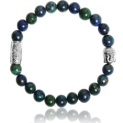 Bracelet Lauren Steven Design ML045 - Bracelet En Pierre Naturelle Chrysocolle Homme