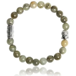Bracelet Lauren Steven Design ML035 - Bracelet En Pierre Naturelle Labradorite Homme