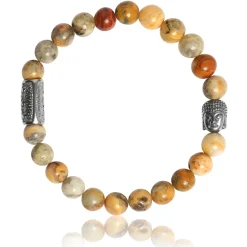 Bracelet Lauren Steven Design ML021 - Bracelet En Pierre Naturelle Crazy Stone Homme