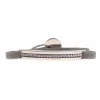 Bracelet Les Interchangeables A34905 - Bracelet Tissu Gris Cristaux de haute qualité Femme