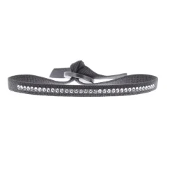 Bracelet Les Interchangeables A31425 - Bracelet Tissu Gris Cristaux de haute qualité Femme