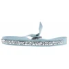 Bracelet Les Interchangeables A24953 - Bracelet Tissu Bleu Cristaux de haute qualité Femme