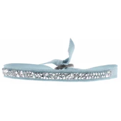 Bracelet Les Interchangeables A24953 - Bracelet Tissu Bleu Cristaux de haute qualité Femme