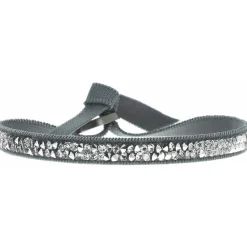 Bracelet Les Interchangeables A24964 - Bracelet Tissu Bleu Cristaux de haute qualité Femme