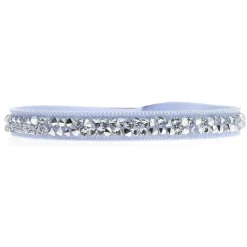 Bracelet Les Interchangeables A24963 - Bracelet Tissu Bleu Cristaux de haute qualité Femme
